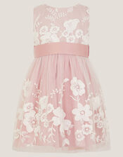 Baby Alicia Embroidered Lace Dress, Pink (PINK), large