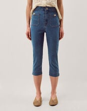 Cassie Capri Jeans, Blue (MID AUTHENTIC BLUE), large