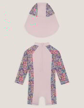 Baby Floral UPF50+ Swimsuit & Sun Hat, Pink (PINK), large