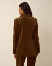 Vicky Velvet Blazer, Green (KHAKI), large