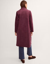 Tove Faux Suede Coat, Red (BERRY), large