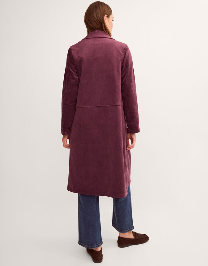 Tove Faux Suede Coat, Red (BERRY), large