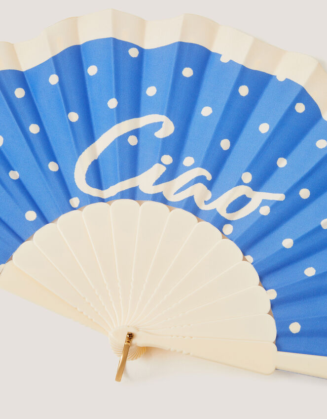 Yaz Polka Dot Foldable Fan, , large