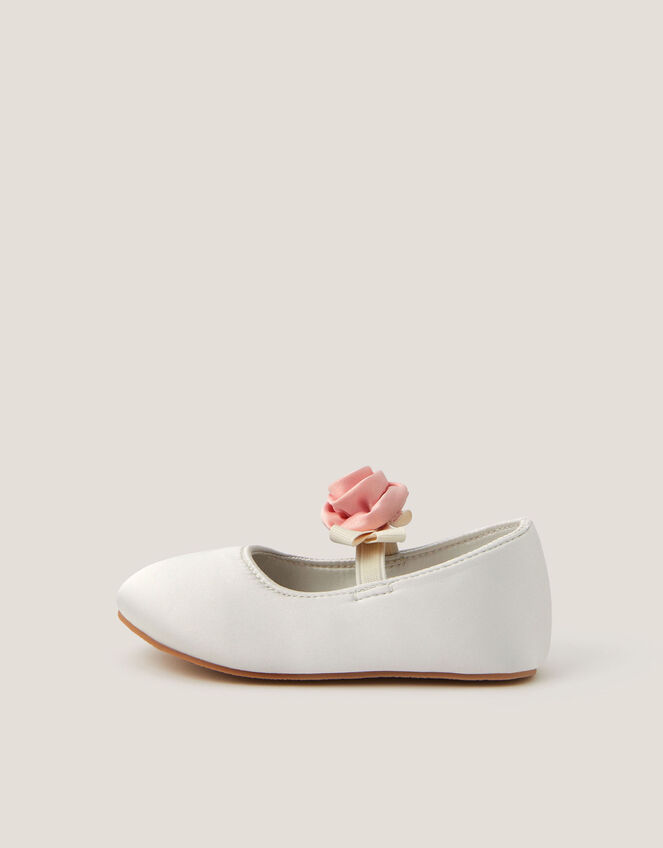 Baby Rosette Walker Shoes, Ivory (IVORY), large