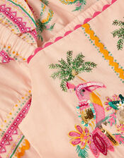 Tina Tropical Toucan Embellished Dress, Pink (PINK), large