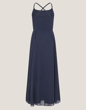 Cali Cowl Neck Prom Dress, Blue (NAVY), large