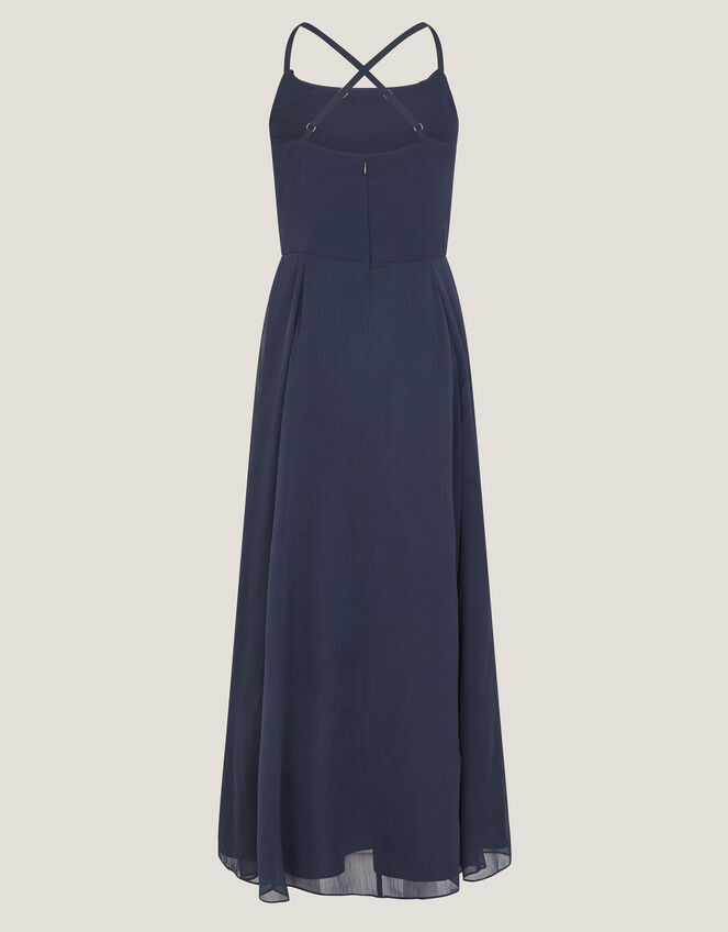 Cali Cowl Neck Prom Dress, Blue (NAVY), large