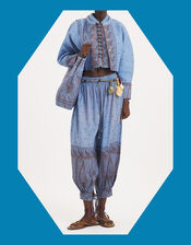 Antik Batik Johri Paisley Sarouel Trousers, Blue (BLUE), large