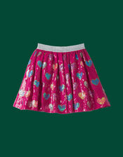 Hatley Bursted Hearts Sequin Skirt, Pink (PINK), large