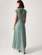 Elodie Lace Chiffon Bridesmaid Dress, Green (SAGE), large