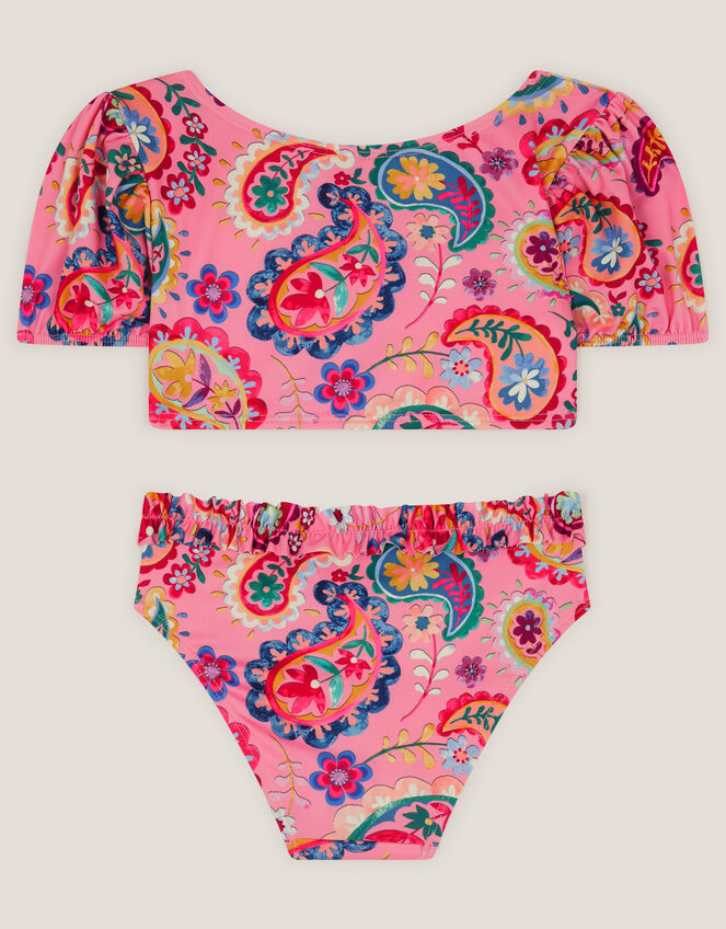 Paisley Short Sleeve Swim Set, Pink (PINK), large