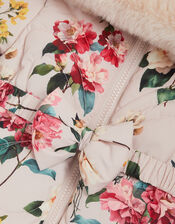Baby Botanical Print Puffer Coat, Ivory (IVORY), large