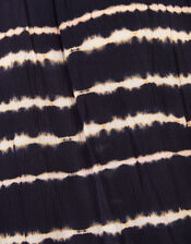 Tie-Dye Smocked Maxi Dress, Black (BLACK), large