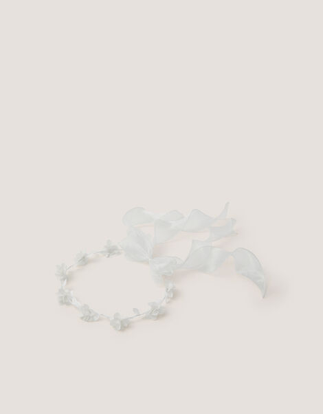 Floral Organza Garland Headband, , large