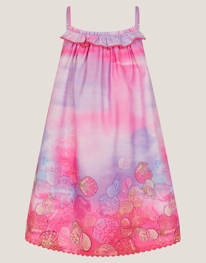 Ombr&eacute; Seashell Print Sundress, Pink (PINK), large