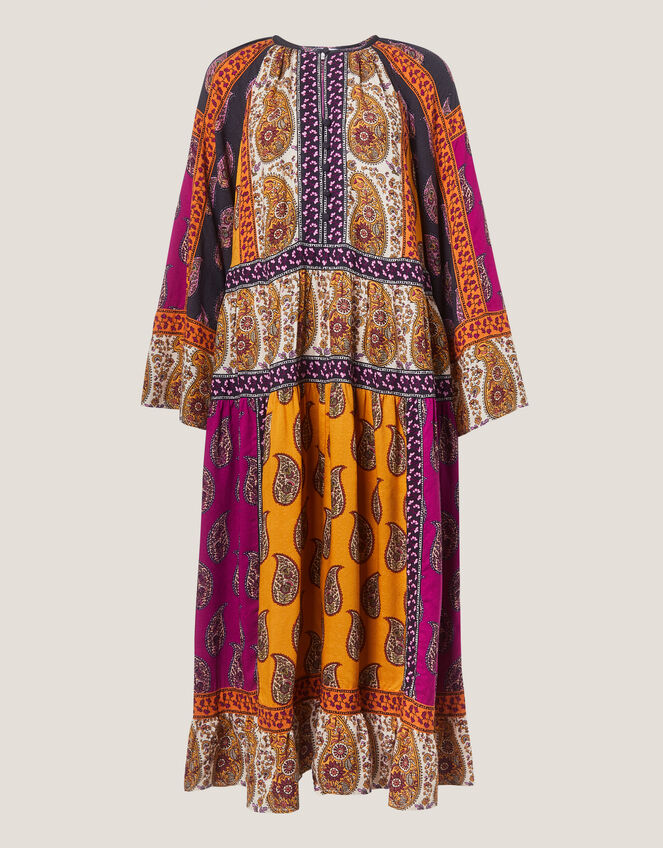 Magdalena Paisley Print Midi Dress, Red (BERRY), large