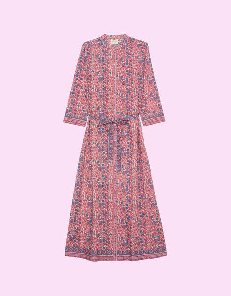 Petite Mendigote Ramara Floral Print Midi Dress, Pink (PINK), large