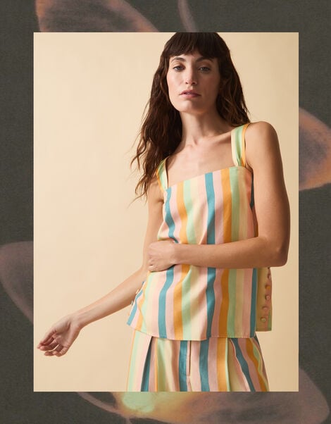 Clemence Elodie Stripe Cami Top, Multi (MULTI), large