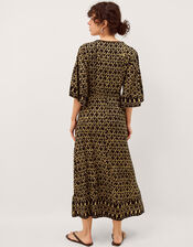 Arti Print Midi Kaftan, Black (BLACK), large