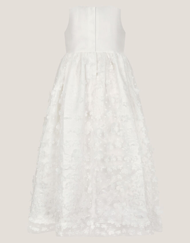 Baby Floral Appliqu&eacute; Christening Dress, Ivory (IVORY), large