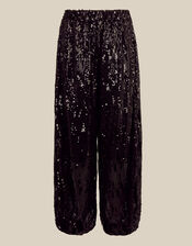 Selah Sequin Balloon Trousers, Black (BLACK), large
