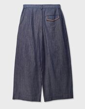 East Jayla Embroidered Denim Trousers, Blue (NAVY), large