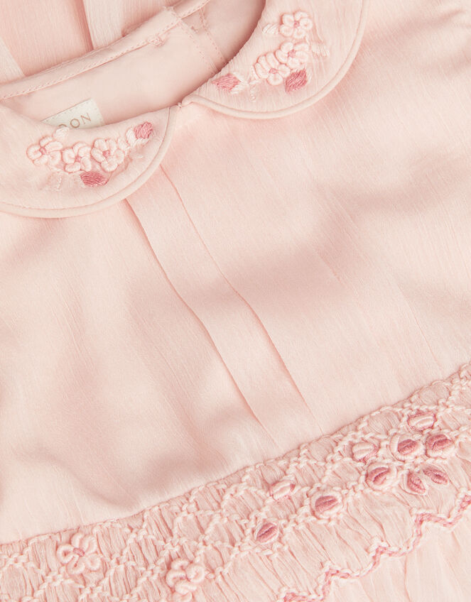 Baby Romee Puff Sleeve Embroidered Party Dress, Pink (PALE PINK), large