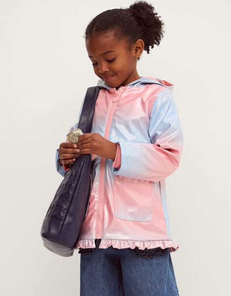 Ombr&eacute; Shimmer Raincoat, Pink (PINK), large