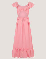 Sully Tie Back Prom Dress, Orange (CORAL), large