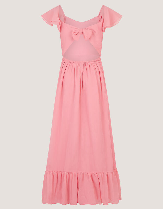 Sully Tie Back Prom Dress, Orange (CORAL), large