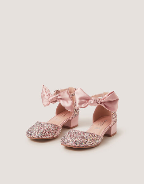 Sara Bow Glitter Two-Part Heels, Pink (PINK), large