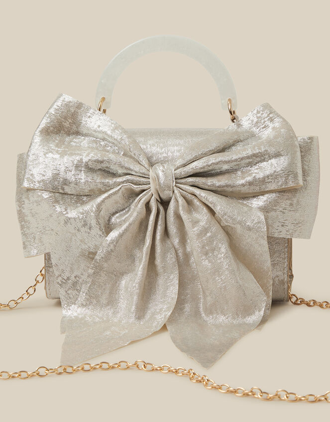 Satin Bow Bag, Gold (GOLD), large