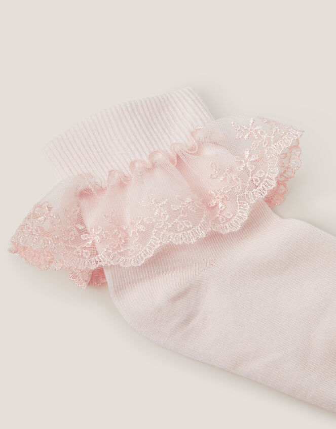 Lace Ankle Sock, Pink (PINK), large