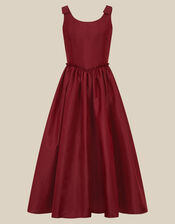Ohio Taffeta Prom Dress, Red (BURGUNDY), large