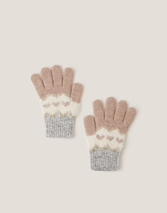 Fair Isle Heart Gloves, Multi (MULTI), large
