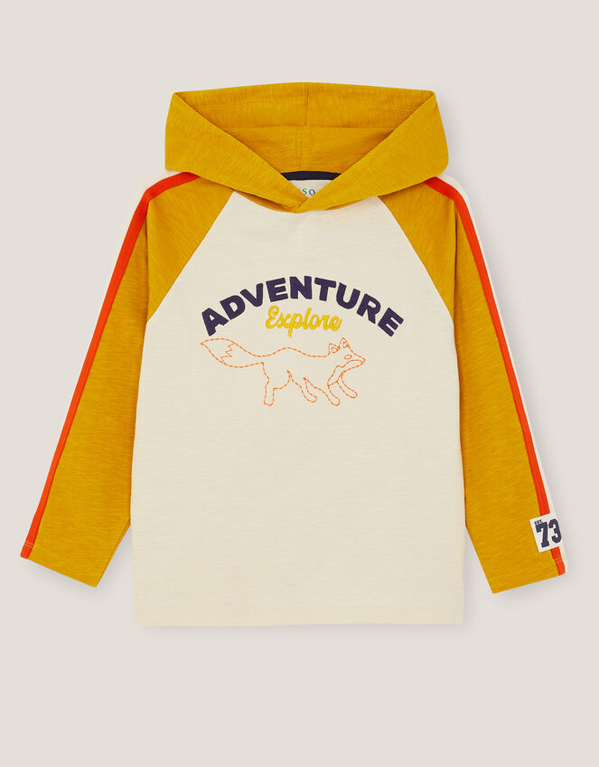 Adventure Hooded Long Sleeve Top, Cream (CREAM), large