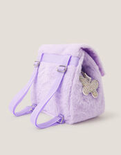 Fluffy Backpack with Butterfly Charm, , large