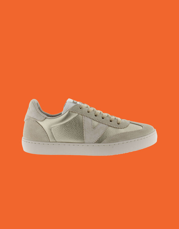 Victoria Berlin Metallic Trainers, Gold (GOLD), large