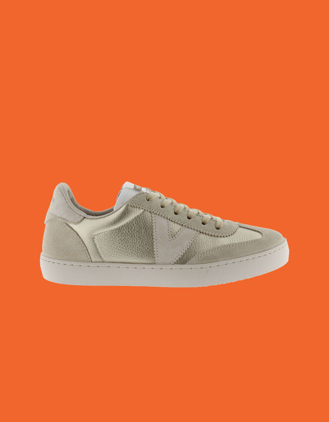 Victoria Berlin Metallic Trainers, Gold (GOLD), large