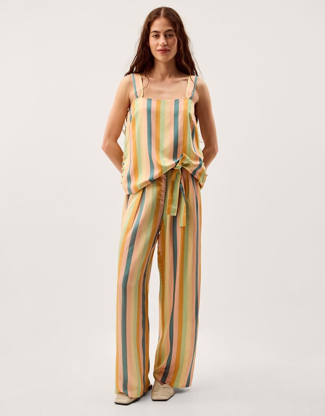 Clemence Elodie Stripe Wide Leg Trousers, Multi (MULTI), large