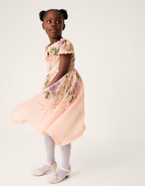 Alma Floral Print Bow Dress, Multi (MULTI), large