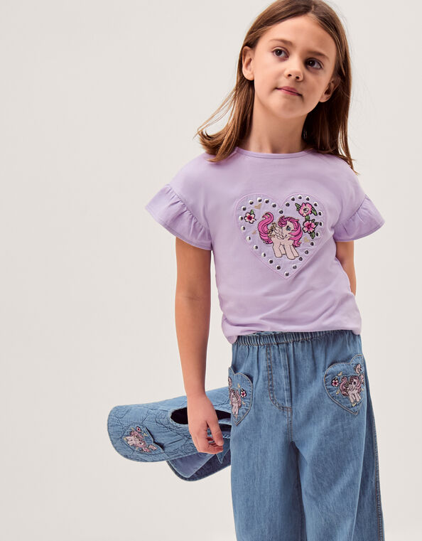 Monsoon x My Little Pony Embroidered T-Shirt, Purple (LILAC), large