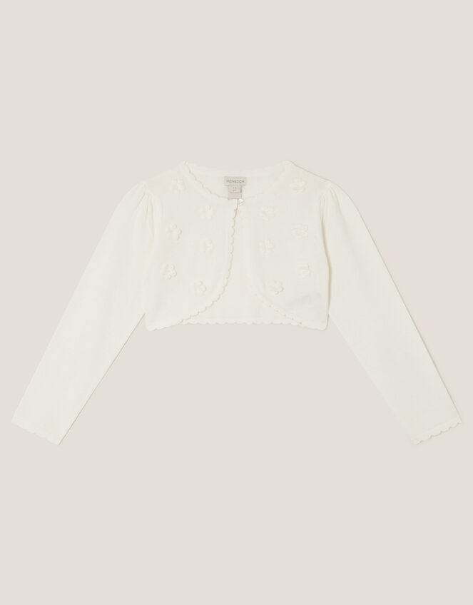Ivy Floral Appliqu&eacute; Cardigan, Ivory (IVORY), large