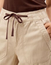 Megan Cropped Barrel Trousers, Natural (ECRU), large