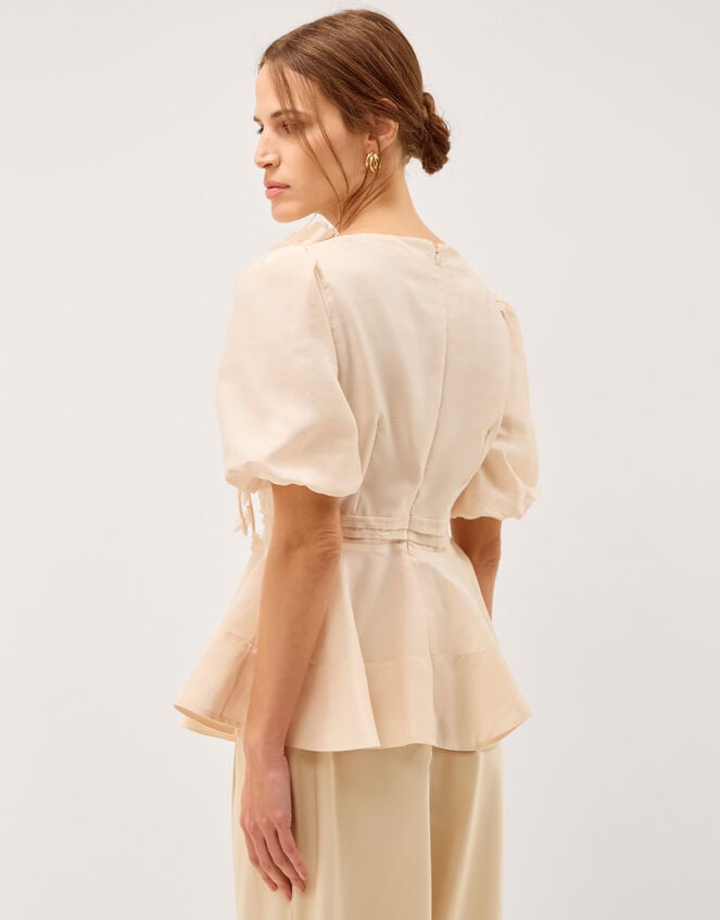 Clarissa Floral Appliqu&eacute; Top, Ivory (IVORY), large