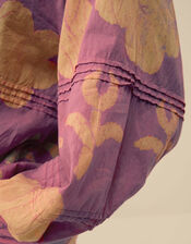 East Hendrix Batik Floral Top, Purple (LILAC), large