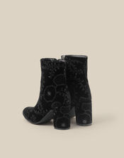 Glory Embroidered Ankle Boot, Black (BLACK), large