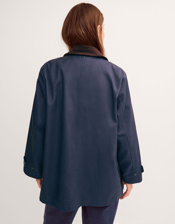 Carly Cape Barn Jacket, Blue (NAVY), large