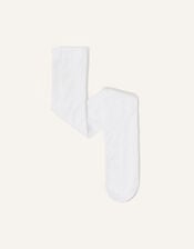 Baby 35 Denier Bridal Spot Tights, White (WHITE), large