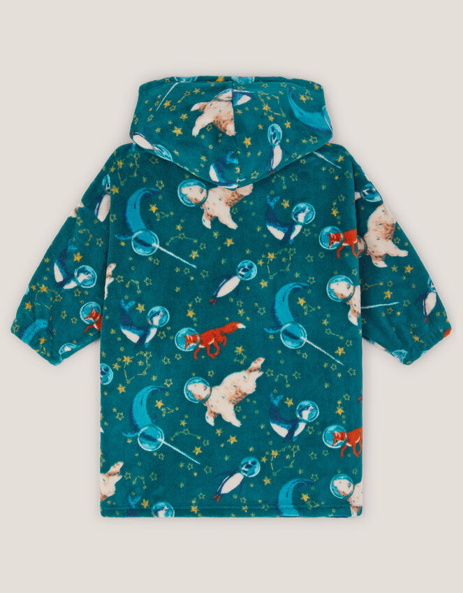 Space Animal Hoodie Pyjama Top, Green (GREEN), large